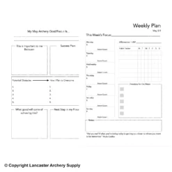 2021 Kaminski Archery Performance Planner -Bearpaw Booster Shop 1230016 pg4